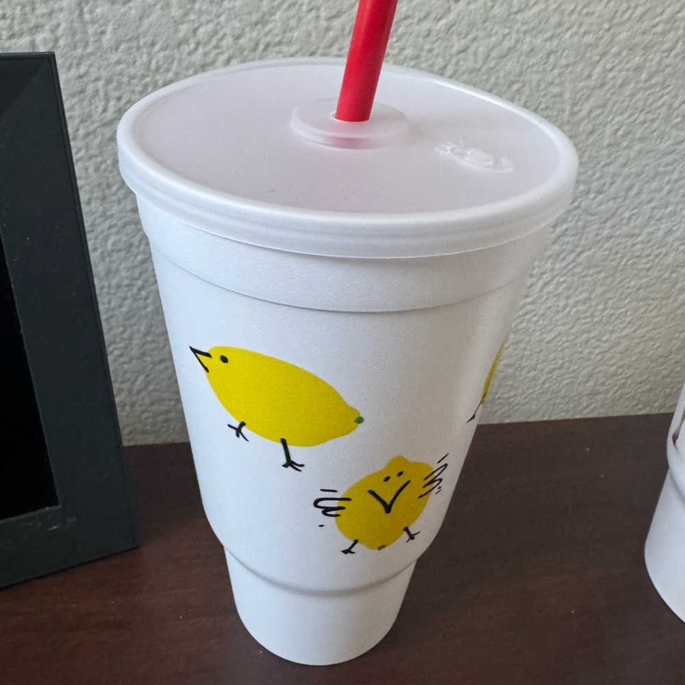 Chic fil A Reusable Drink Cups with Red Straw ( NEVER USED) (2 available) - Picture 3 of 4